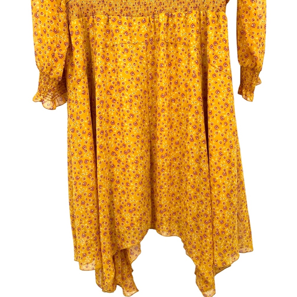 🚫SOLD!NWOT |•TIME AND TRU•| Pretty Boho Asymmetrical Floral Dress - Picture 3 of 9